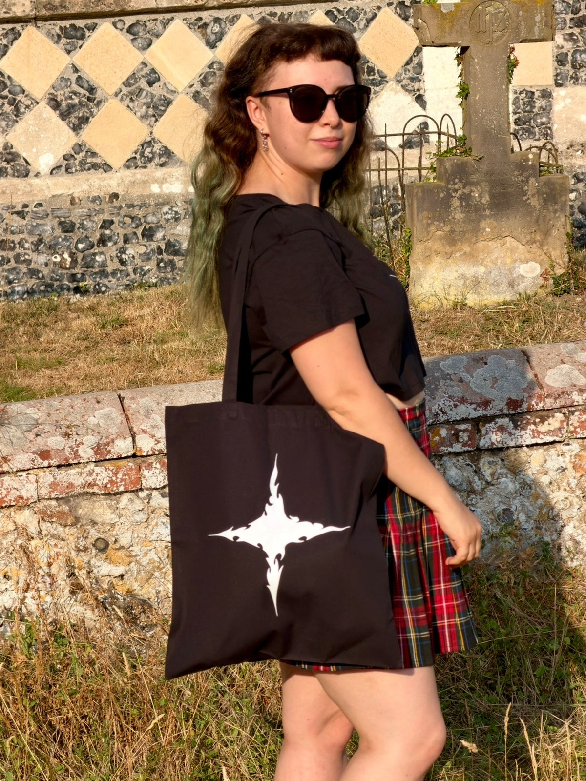Spooky Sparkle Black Tote Bag