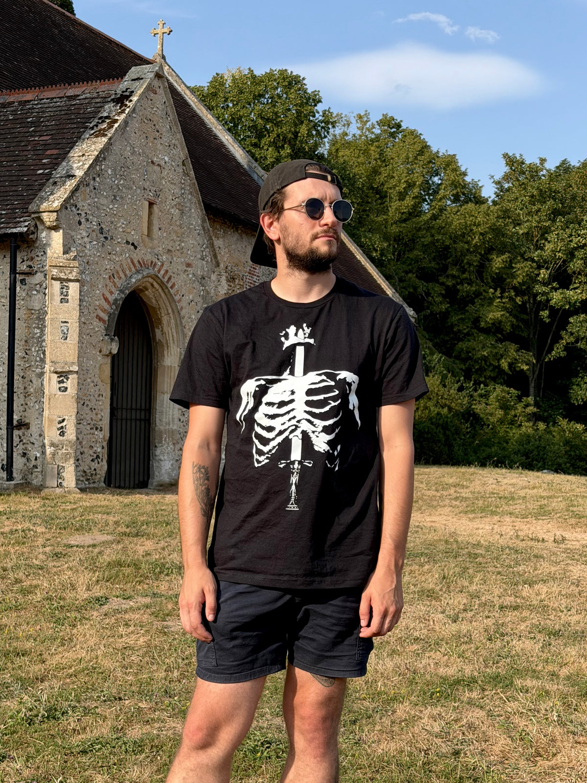 Skeleton Black Tee