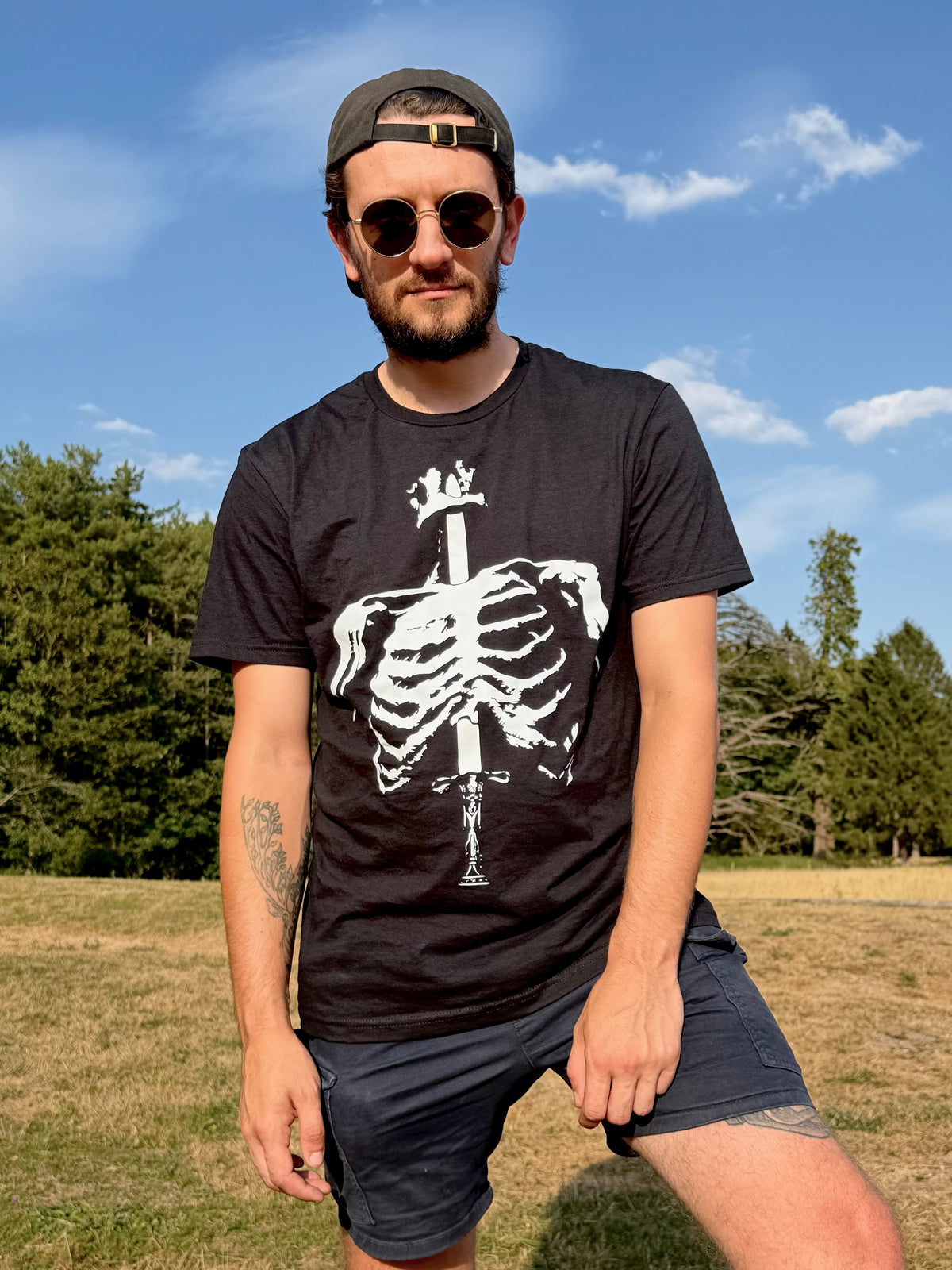 Skeleton Black Tee