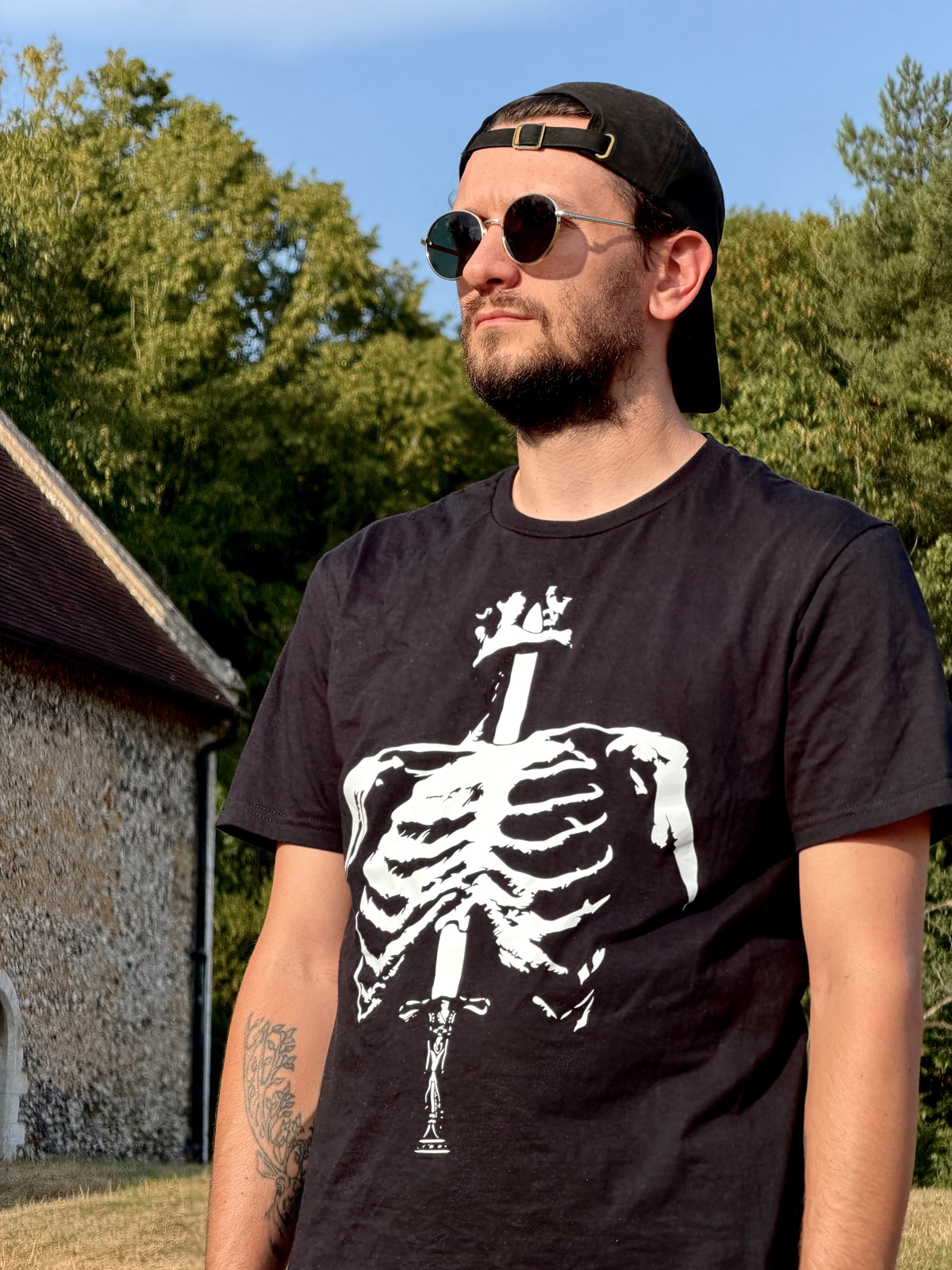 Skeleton Black Tee